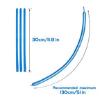 KAWKALSH 260 Metallic Blue Long Balloons – 100pcs, Premium Thick Latex for Balloon Twisting