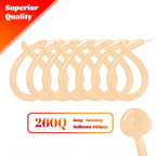 KAWKALSH 260 Nude Long Balloons – 100pc Thick-Latex Skinny Balloons for Creative Balloon Art