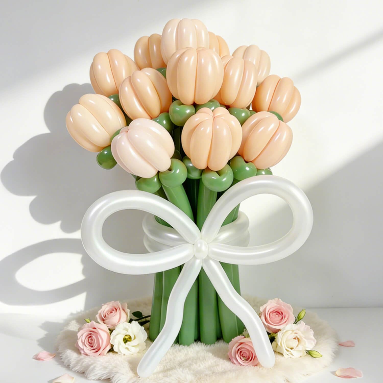 KAWKALSH 260 Nude Long Balloons – 100pc Thick-Latex Skinny Balloons for Creative Balloon Art