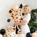KAWKALSH 260 Nude Long Balloons – 100pc Thick-Latex Skinny Balloons for Creative Balloon Art