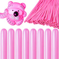 KAWKALSH 260 Pink Long Balloons – Thick 20% Latex, 100pcs for Balloon Animals & Party Decor