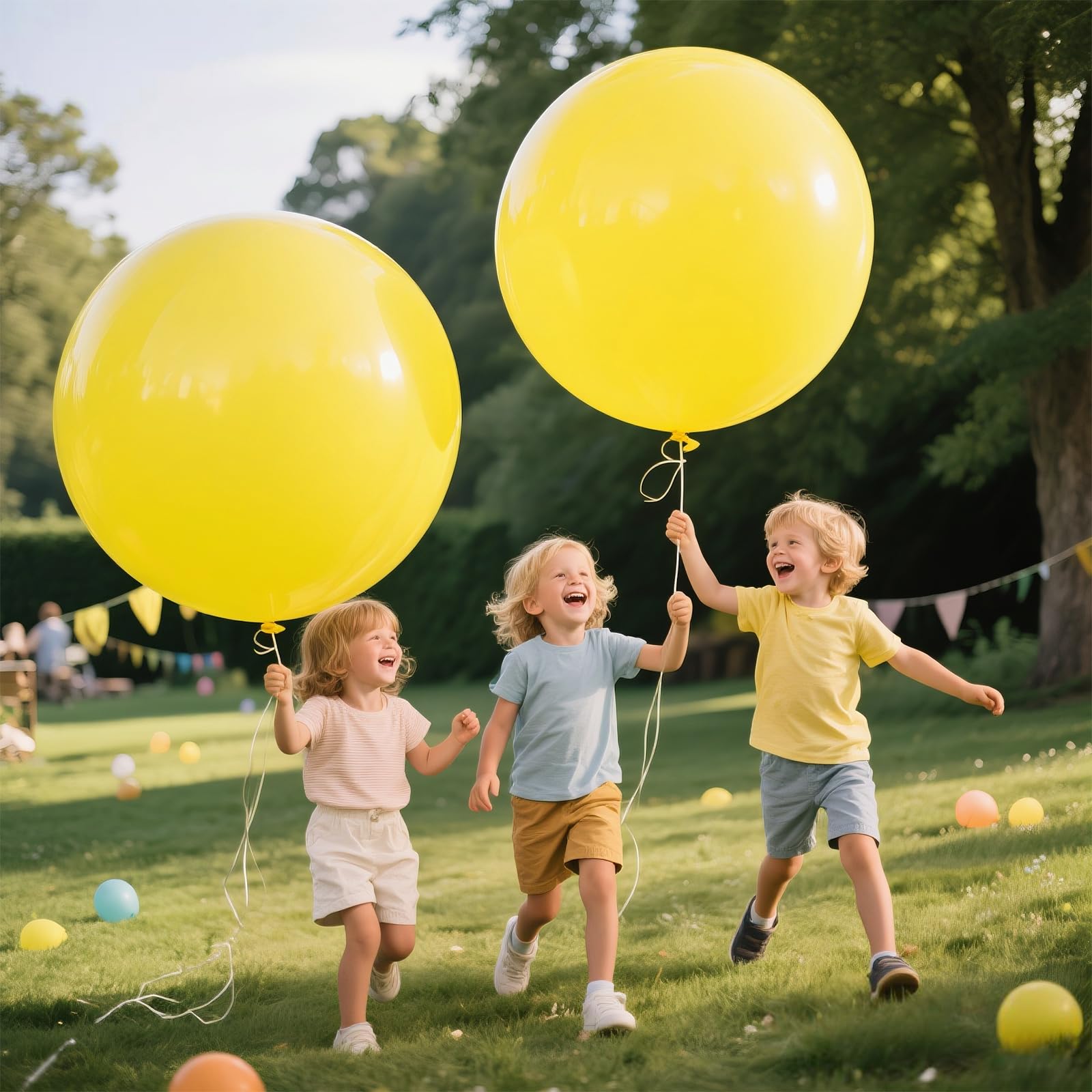 KAWKALSH Yellow Giant Balloons 36 Inch - 9pc Jumbo Latex Party Decor