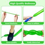 KAWKALSH 260 Long Balloons – 100pcs Premium Thick Skinny Latex for Animal Twists & Party Decor