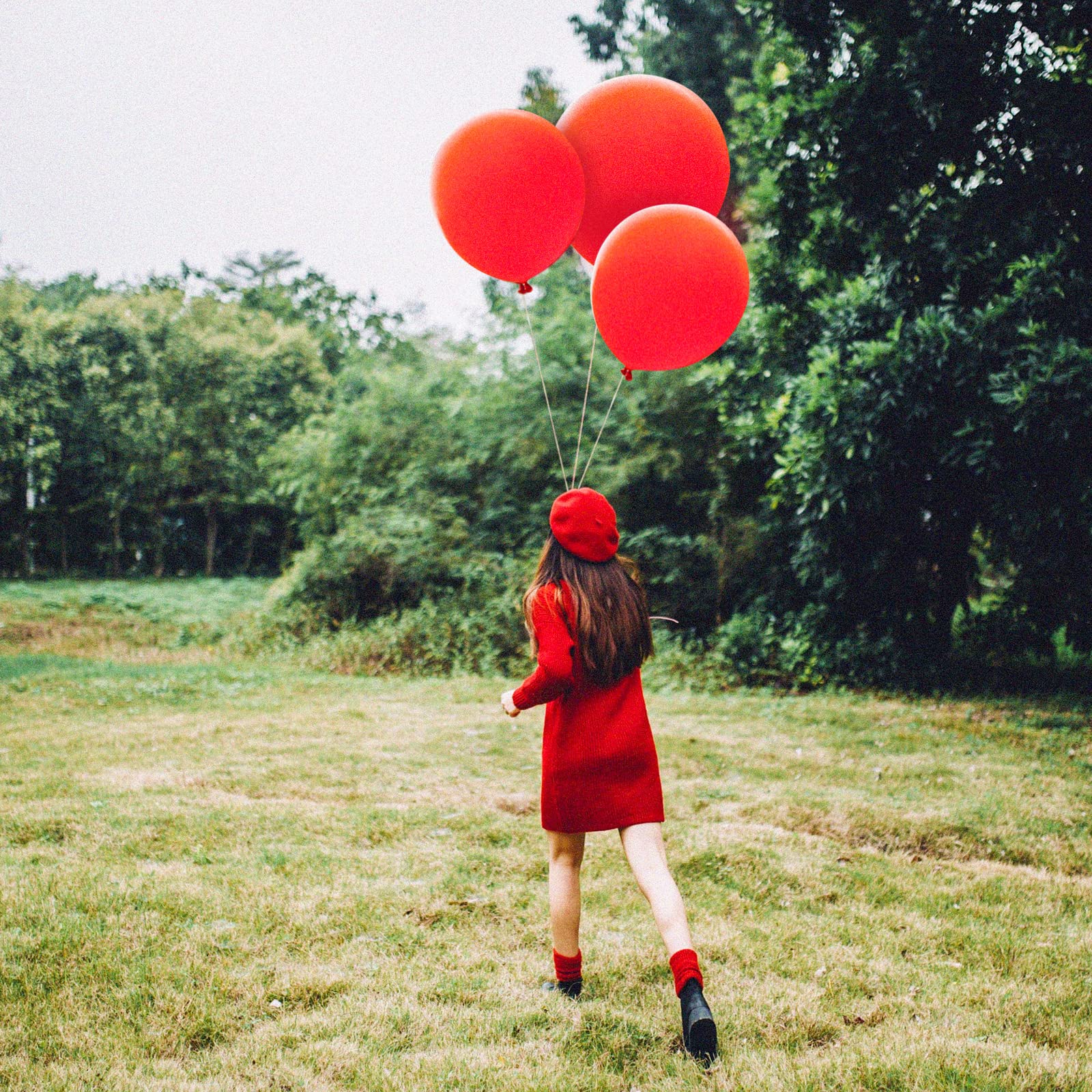 KAWKALSH Red Balloon Arch Kit 111Pcs – 18/12/5 Inch Latex Balloons for Birthday, Graduation & Party Decor