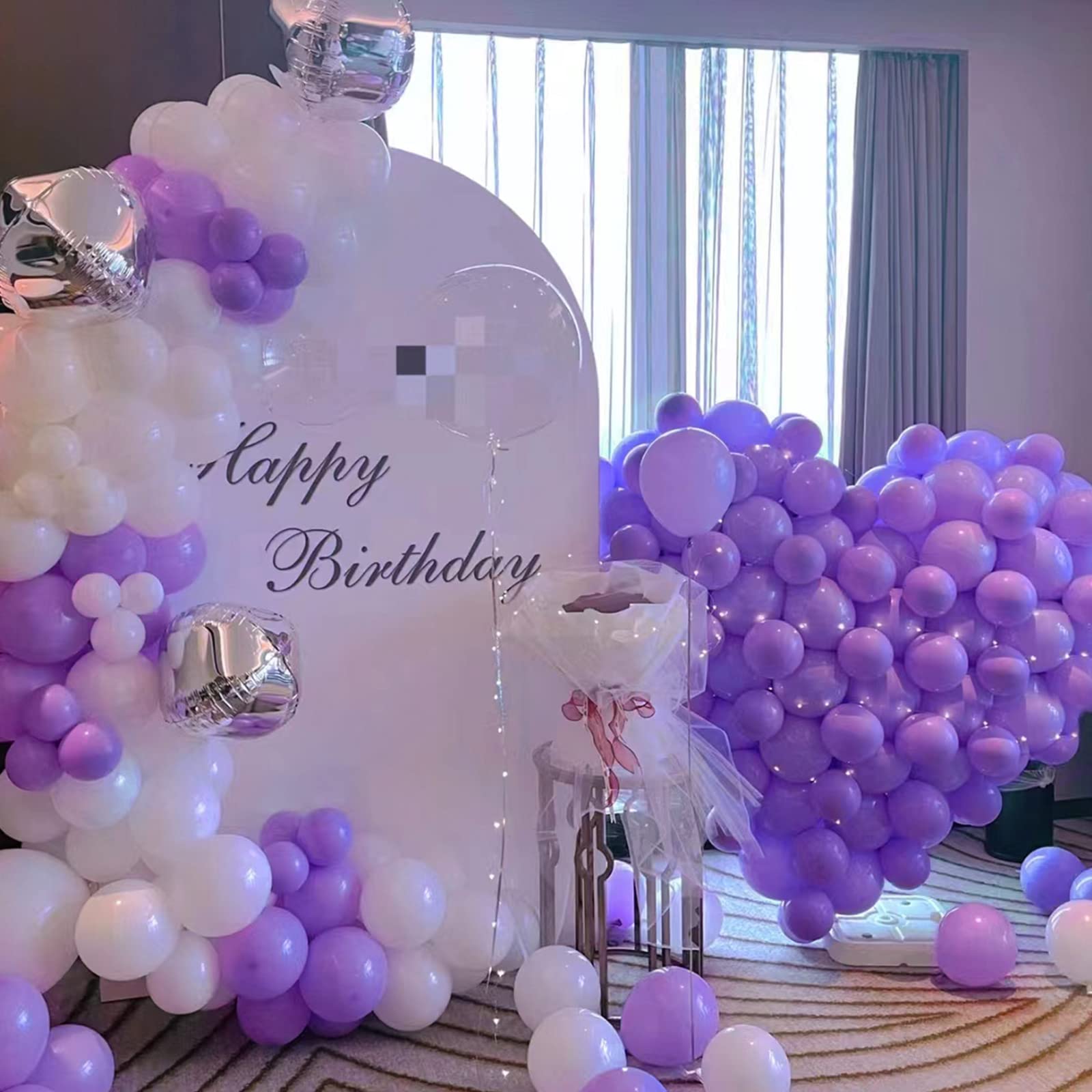 KAWKALSH 200pcs Purple Balloons - 5 Inch Latex Party Decor Pack