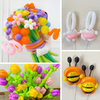 KAWKALSH 260 Long Balloons – 100pcs Premium Thick Skinny Latex for Animal Twists & Party Decor
