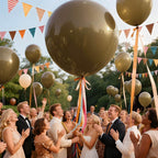KAWKALSH Brown Balloons – 9-Pack, 36-Inch Matte Latex, Giant Boho Decor for Weddings & Events