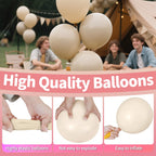 KAWKALSH 200pcs Sand White Balloons 5 Inch – Latex Party Balloons for Arch Garlands