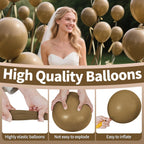 KAWKALSH 200pcs Brown 5-Inch Latex Balloons for Party Garlands and Arch Decorations