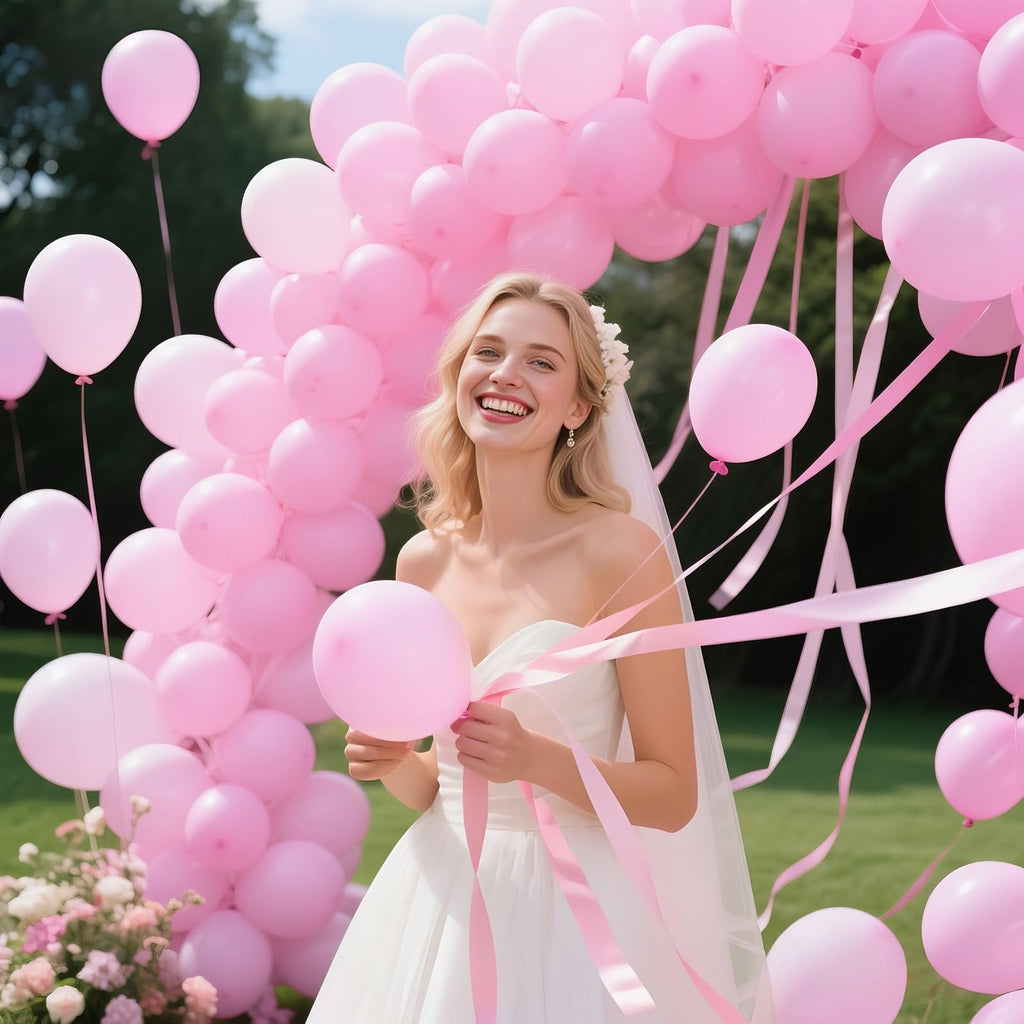 KAWKALSH 200pcs Light Pink Balloons 5 Inch – Mini Latex Party Balloons for Birthday, Baby Shower & More