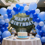 KAWKALSH Blue 12-Inch Thickened Latex Balloons – 110-Pack for Weddings & Events