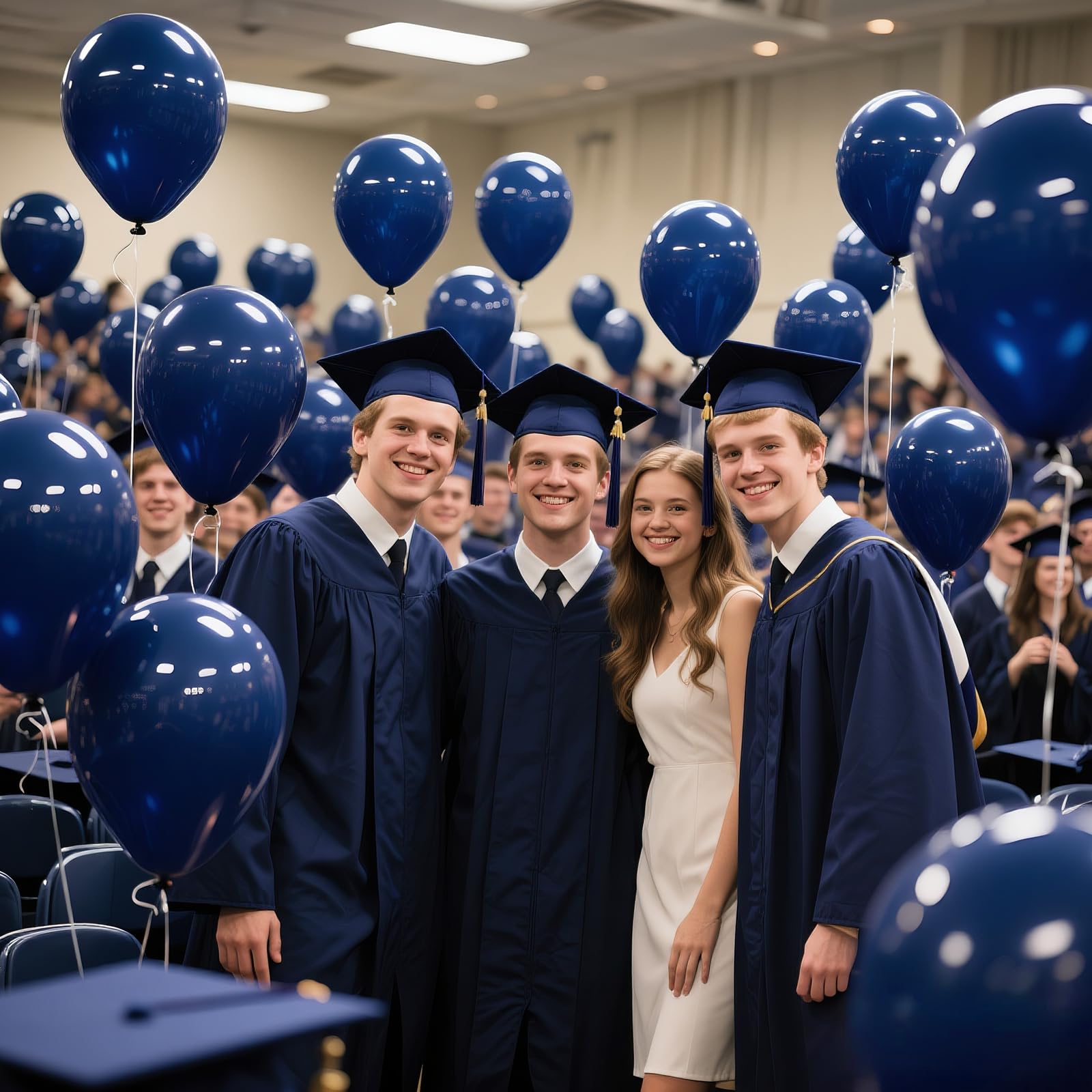 KAWKALSH Navy Blue 110pc 12in Latex Balloons – Durable, Non-Toxic Party Decor