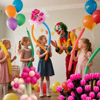 KAWKALSH 260 Hot Pink Long Balloons – 20% Thicker Natural Latex for Garlands & Balloon Animal Twists (100pcs)