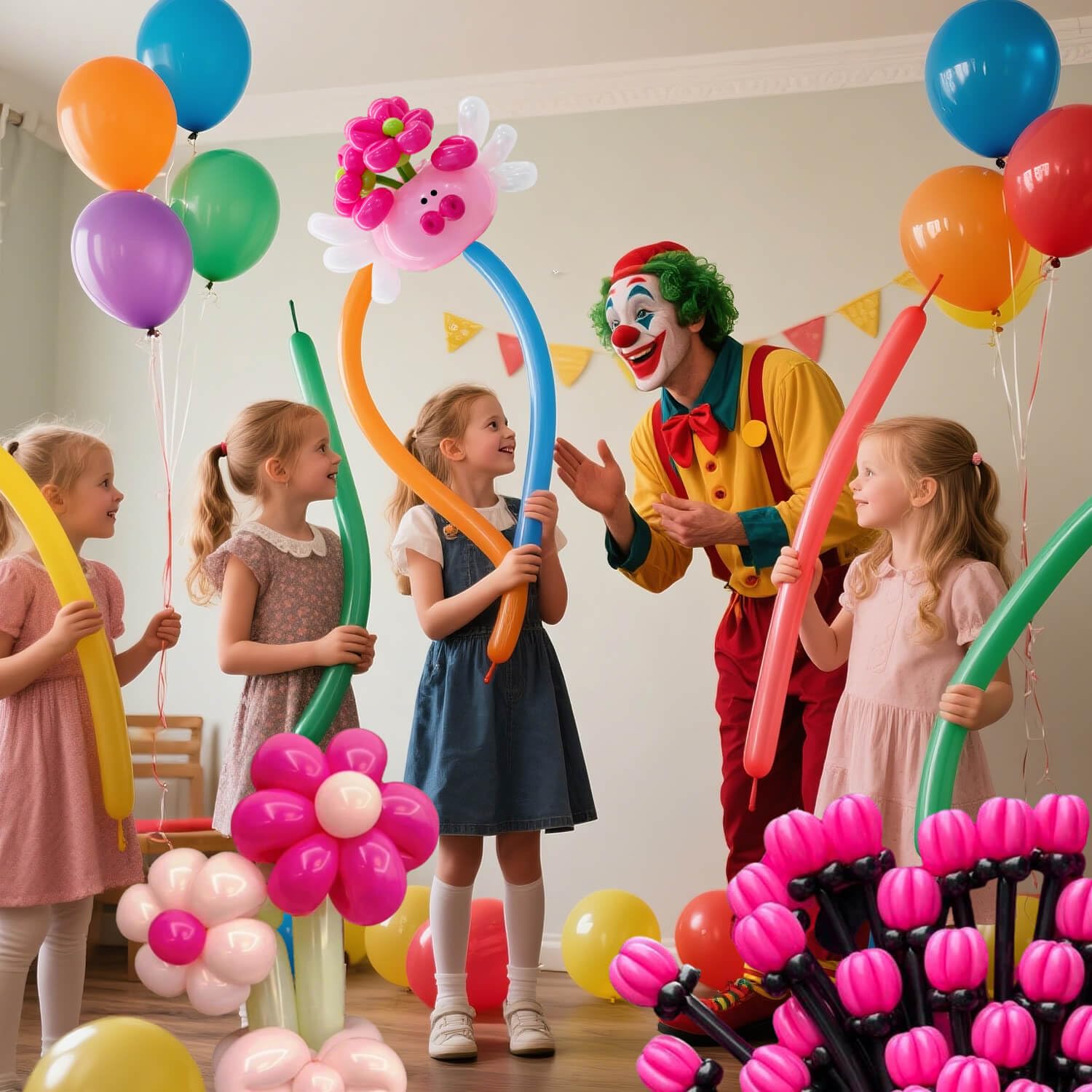 KAWKALSH 260 Hot Pink Long Balloons – 20% Thicker Natural Latex for Garlands & Balloon Animal Twists (100pcs)