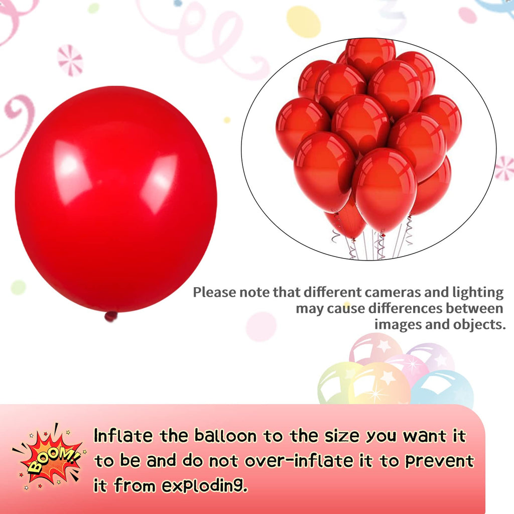 KAWKALSH Red Balloon Arch Kit 111Pcs – 18/12/5 Inch Latex Balloons for Birthday, Graduation & Party Decor