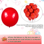 KAWKALSH Red Balloon Arch Kit 111Pcs – 18/12/5 Inch Latex Balloons for Birthday, Graduation & Party Decor