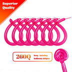 KAWKALSH 260 Hot Pink Long Balloons – 20% Thicker Natural Latex for Garlands & Balloon Animal Twists (100pcs)