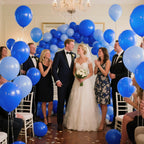 KAWKALSH Blue 12-Inch Thickened Latex Balloons – 110-Pack for Weddings & Events