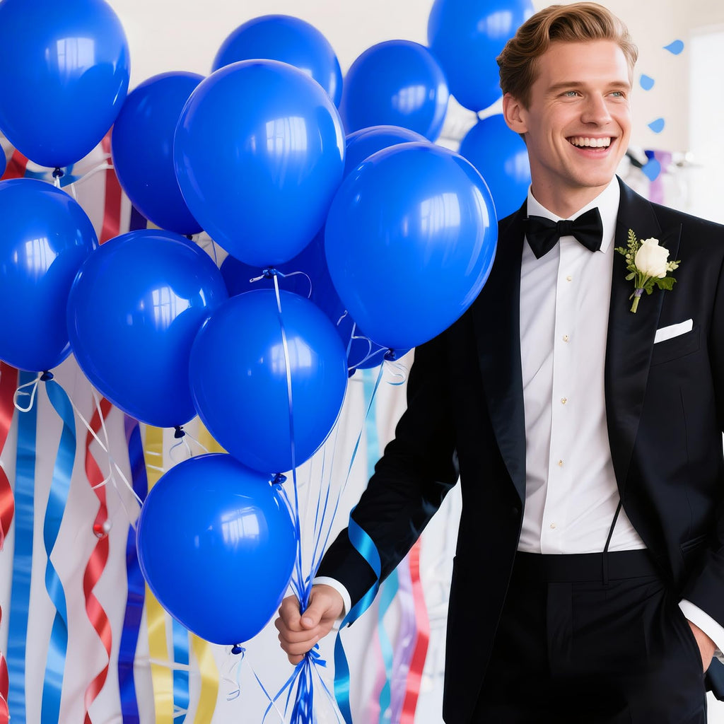 KAWKALSH 200pcs Dark Blue Balloons 5 Inch - Mini Latex Balloons for Birthday, Baby Shower & Party Decoration