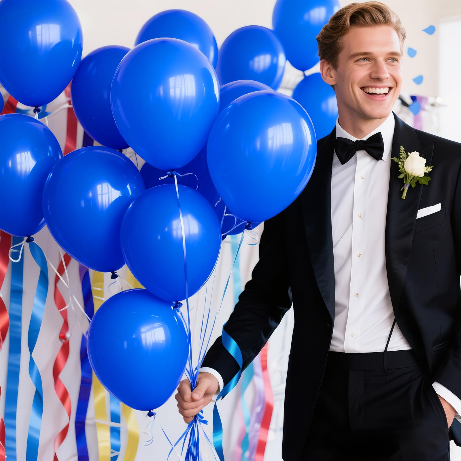 KAWKALSH 200pcs Dark Blue Balloons 5 Inch - Mini Latex Balloons for Birthday, Baby Shower & Party Decoration