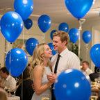 KAWKALSH Blue 12-Inch Thickened Latex Balloons – 110-Pack for Weddings & Events
