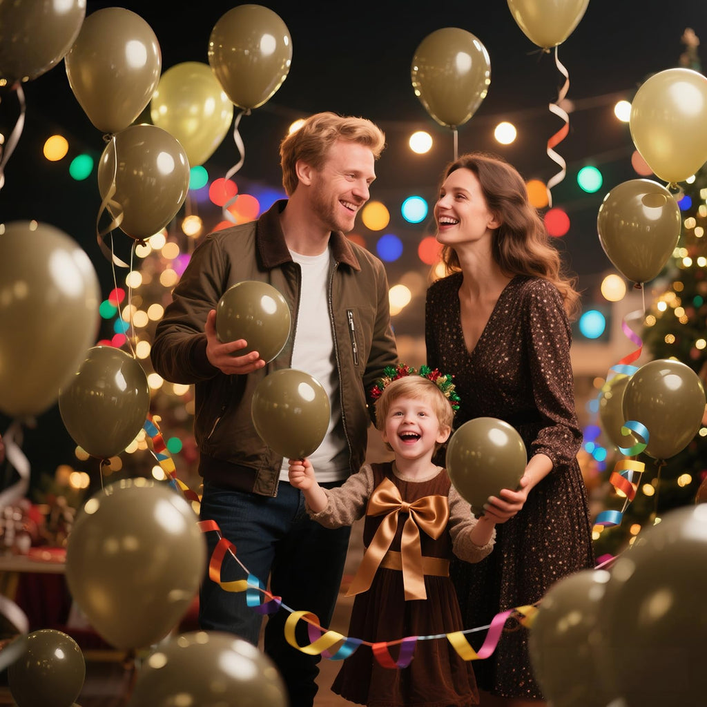 KAWKALSH 200pcs Brown 5-Inch Latex Balloons for Party Garlands and Arch Decorations