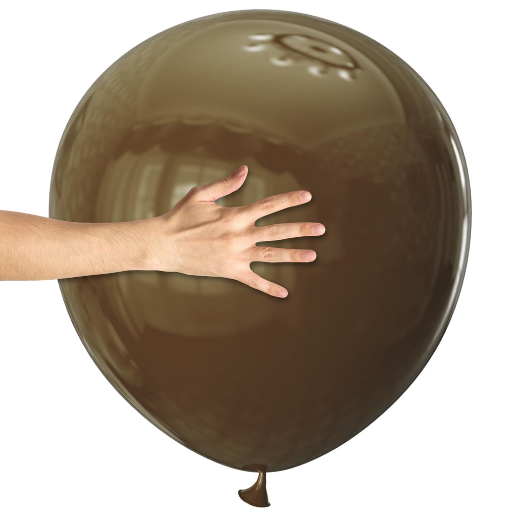 KAWKALSH 18 Inch Brown Latex Balloons | 32 Pack for Rustic Weddings & Earth-Tone Parties
