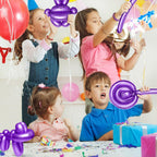 KAWKALSH 260 Metallic Purple Long Balloons – 100pcs Thick 20% Latex for Garlands & Twisting