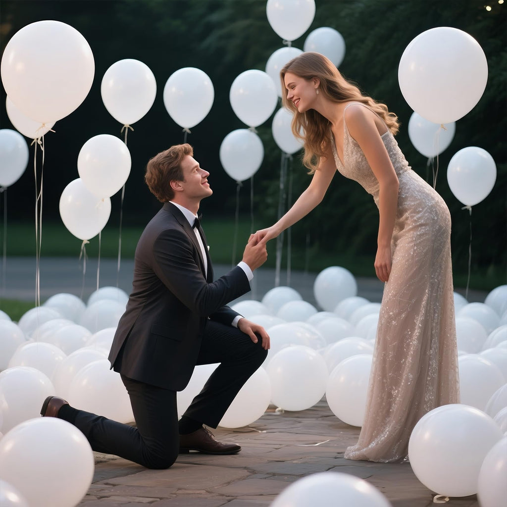 KAWKALSH White Balloon 110pcs – 12-Inch Thickened Latex Balloons for Weddings & Parties