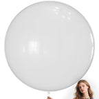Kawkalsh Clear Balloons – 9x 36-Inch Jumbo Transparent Latex Balloons for Weddings, Birthdays & Events
