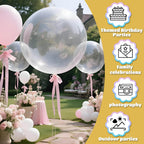 Kawkalsh Clear Balloons – 9x 36-Inch Jumbo Transparent Latex Balloons for Weddings, Birthdays & Events