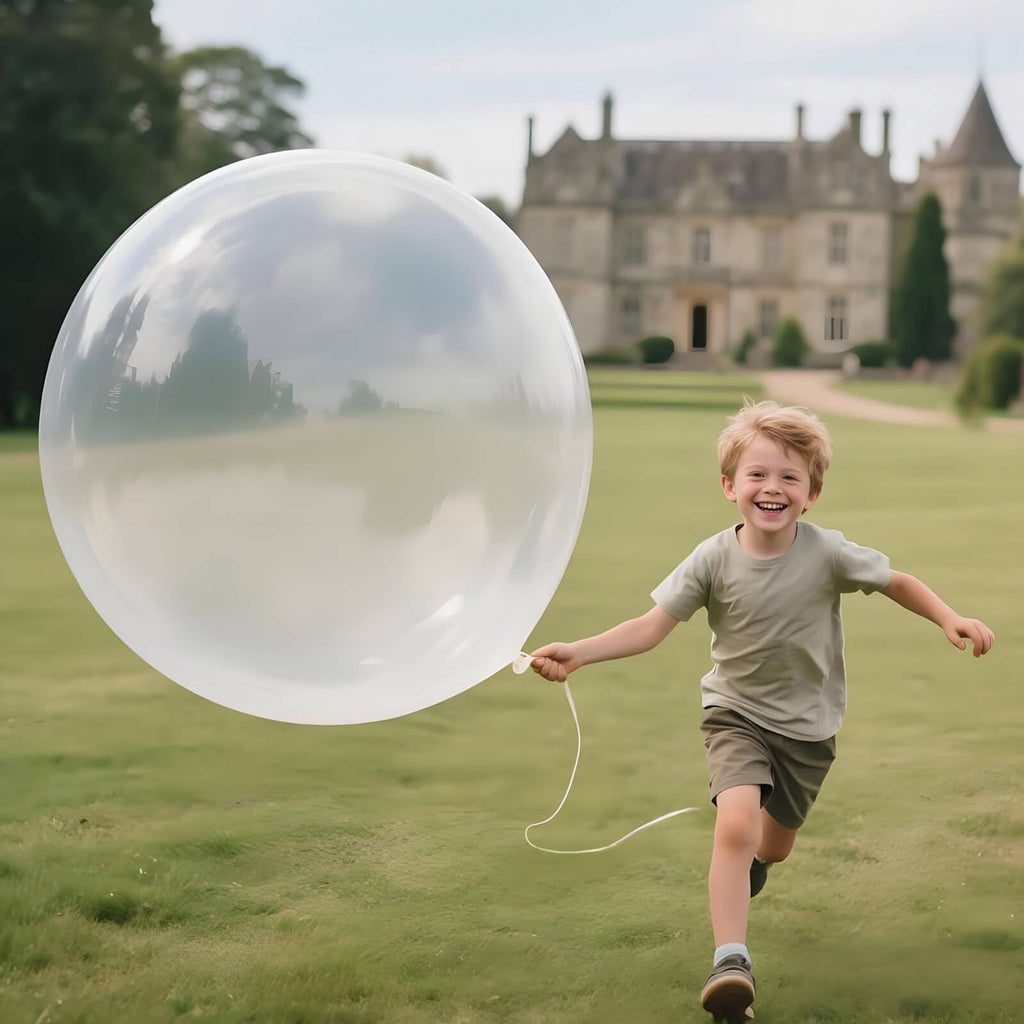 Kawkalsh Clear Balloons – 9x 36-Inch Jumbo Transparent Latex Balloons for Weddings, Birthdays & Events