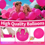 KAWKALSH 200pcs Hot Pink Balloons 5-Inch – Party Decor, Balloon Garland & Arch