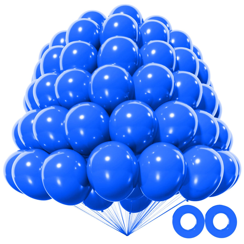 KAWKALSH 200pcs Dark Blue Balloons 5 Inch - Mini Latex Balloons for Birthday, Baby Shower & Party Decoration