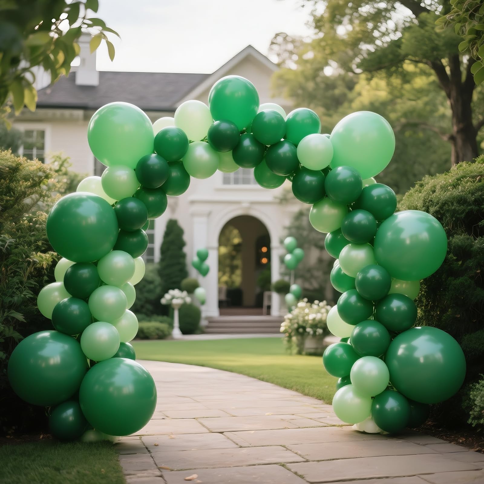 KAWKALSH Dark Green 12-Inch Latex Balloons – 110pcs for Arches, Garlands & Party Decor