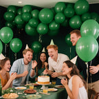 KAWKALSH Dark Green 12-Inch Latex Balloons – 110pcs for Arches, Garlands & Party Decor