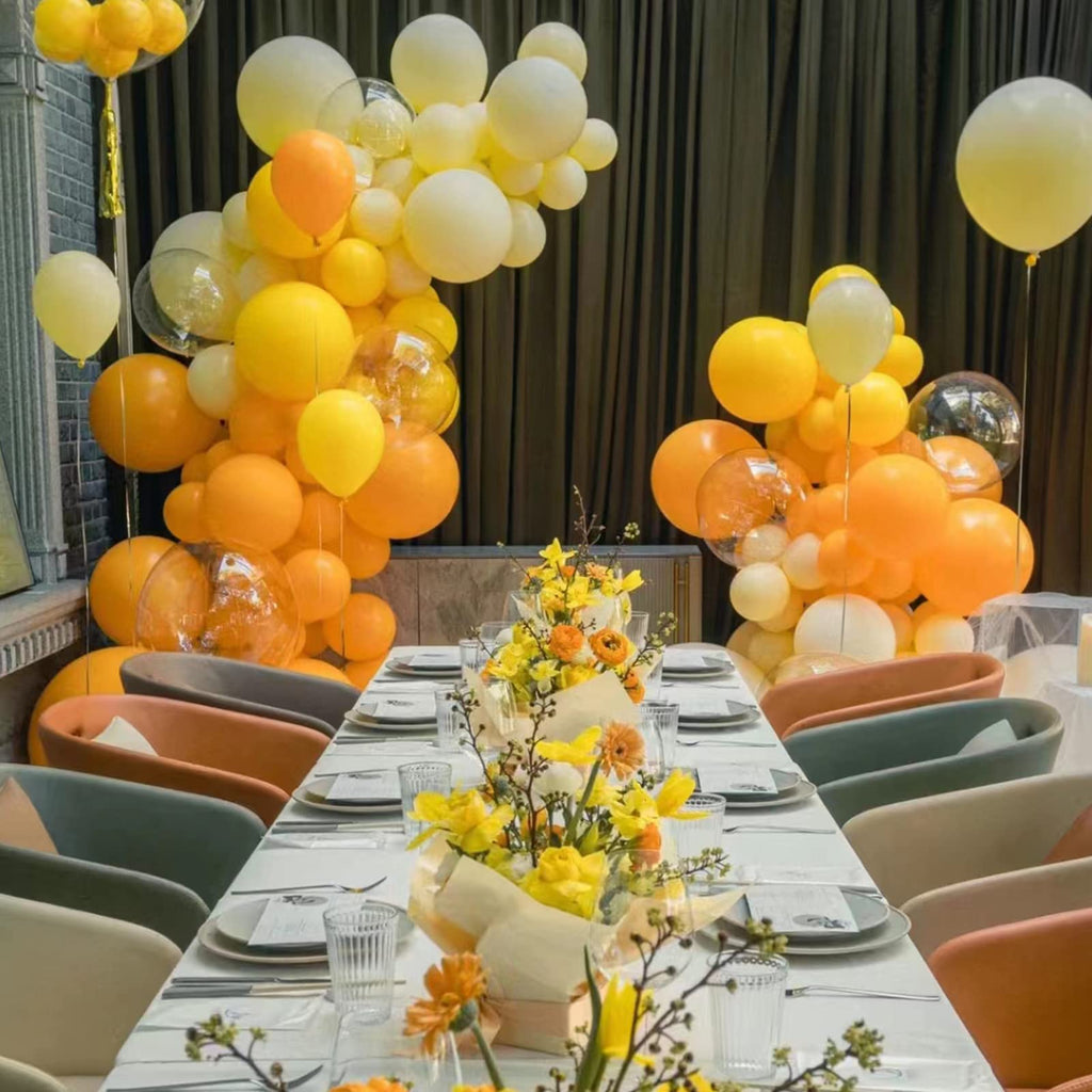 KAWKALSH 200pcs Yellow Balloons - 5 Inch Mini Latex Party Balloons for Arch Garland & Celebrations