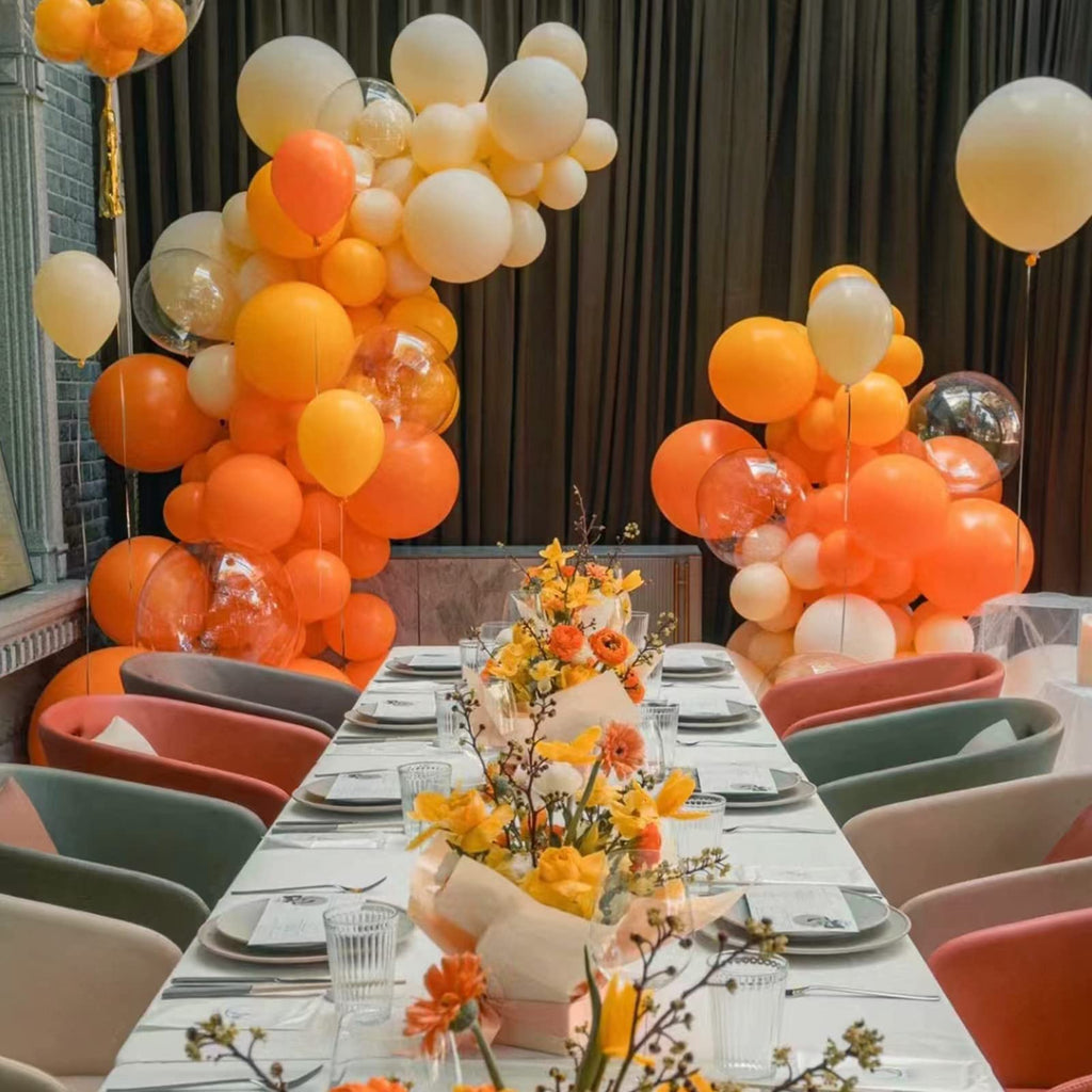 KAWKALSH 200pcs Orange Balloons - 5-Inch Mini Latex Party Decor for Birthday & Baby Shower
