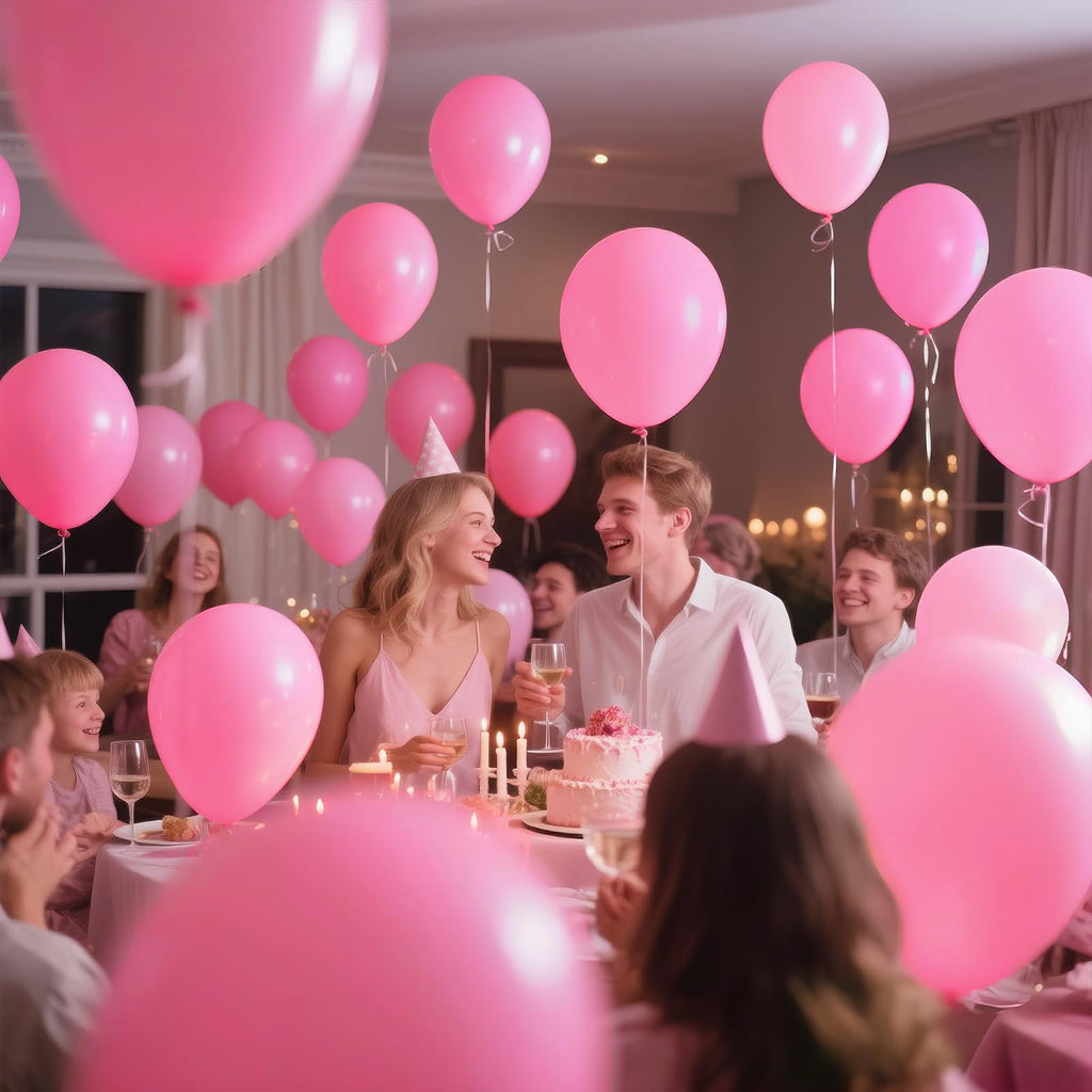 KAWKALSH Pink Balloons 110pcs – 12in Thickened Latex for Parties