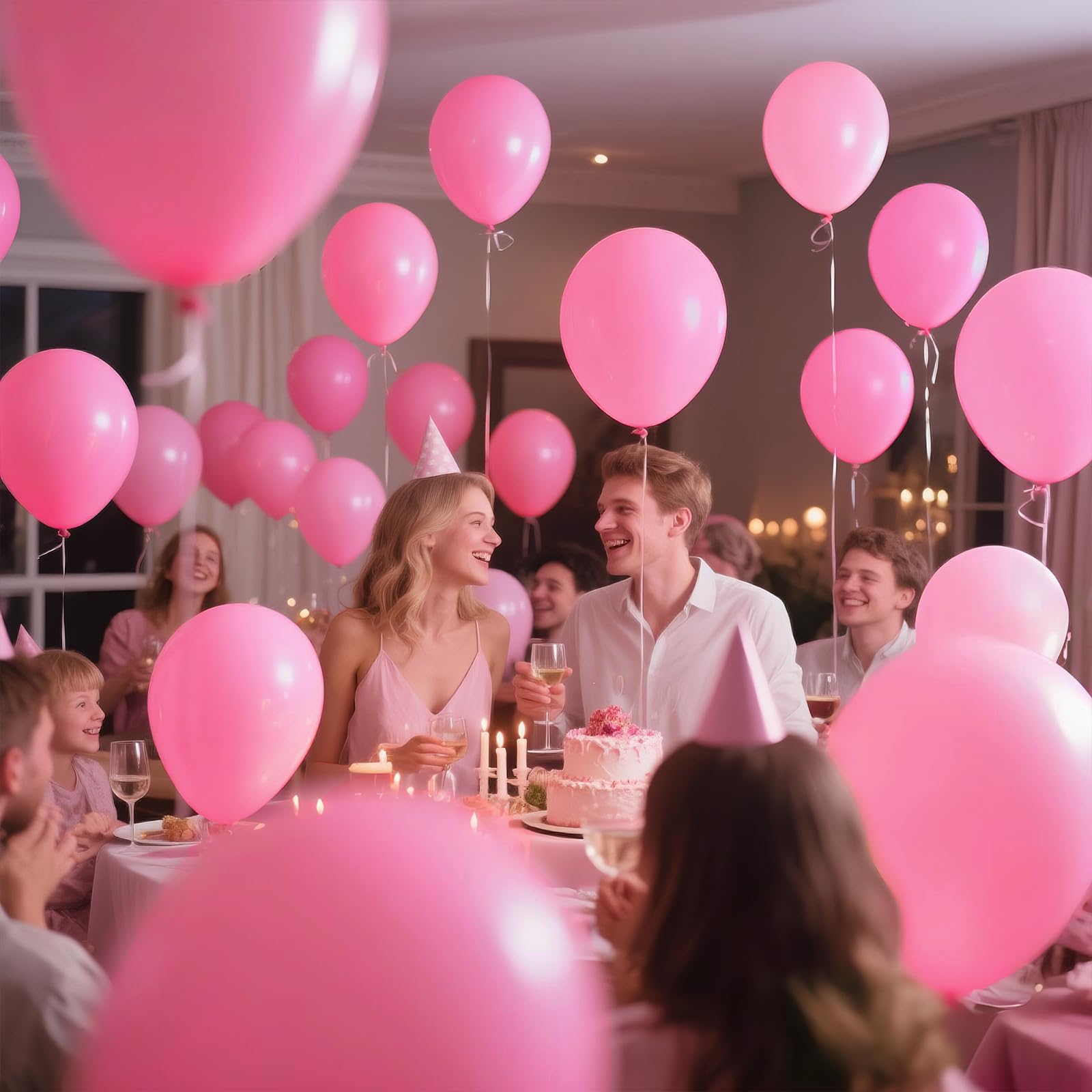 KAWKALSH Pink Balloons 110pcs – 12in Thickened Latex for Parties