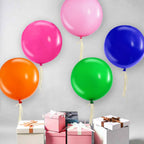 KAWKALSH Assorted Rainbow Giant Balloons 36-Inch | 9-Pack Jumbo Latex Balloons for Parties