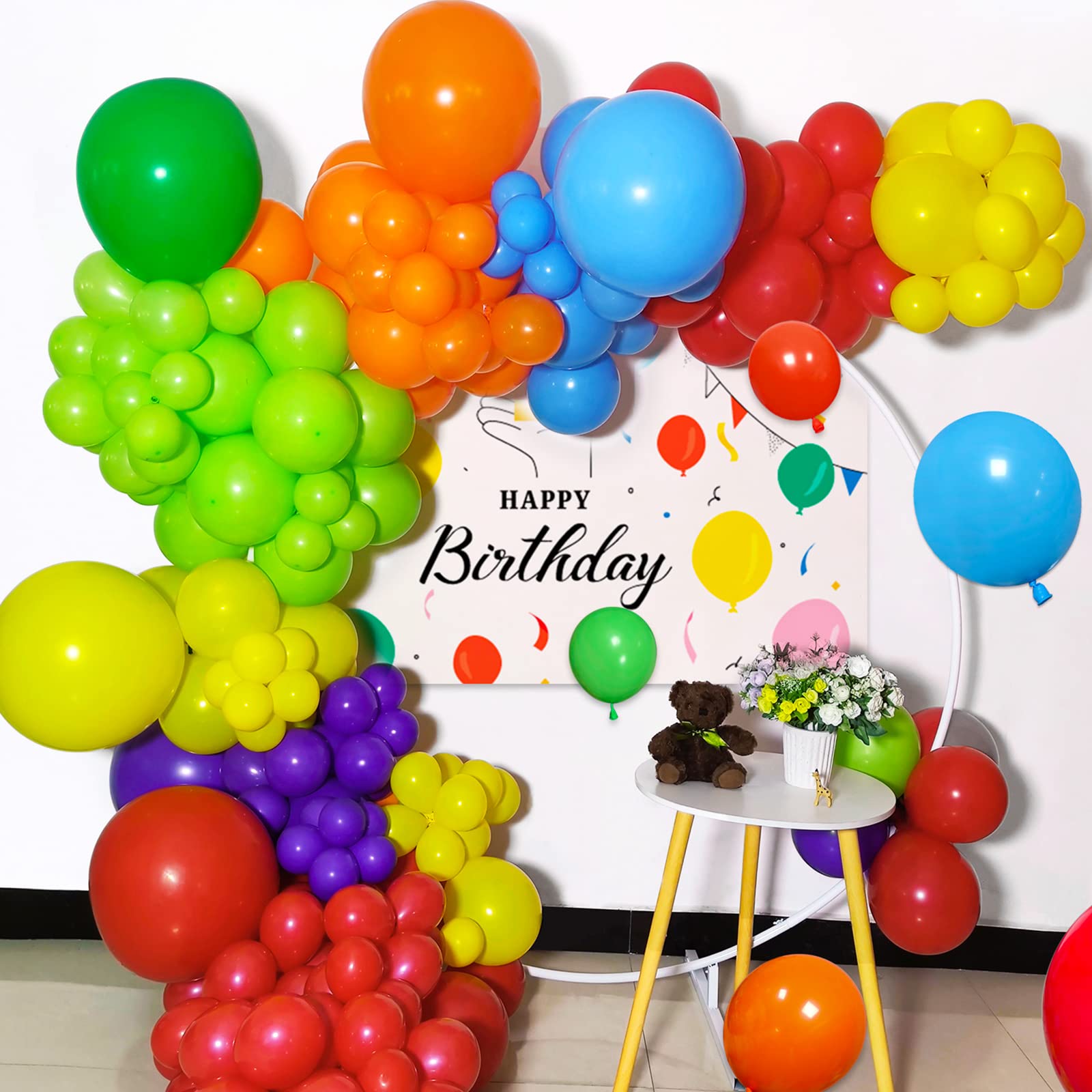 KAWKALSH Yellow Balloon Arch Kit – 111Pcs Latex Balloons for Birthday, Baby Shower, Wedding & More