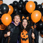 KAWKALSH Black Latex Balloons 110pcs - 12in Thickened, Durable Party Decor