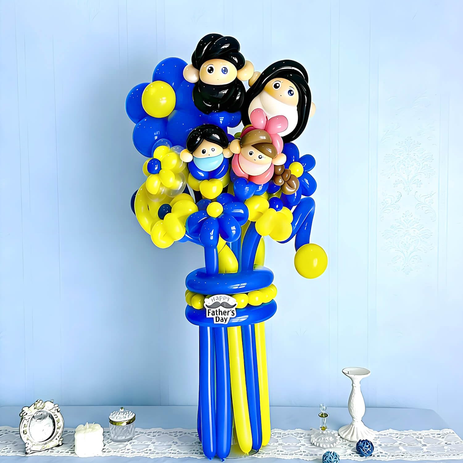 KAWKALSH 260 Blue Long Balloons – Thick, Durable Skinny Latex for Animal Twisting (100 pcs)