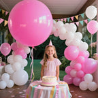 KAWKALSH Pink 36-Inch Giant Matte Balloons – 9-Pack for Baby Shower, Weddings, and Party Decor
