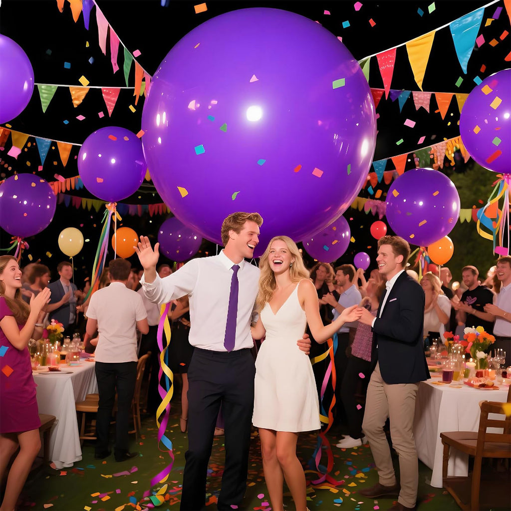 KAWKALSH 36-Inch Matte Lavender Purple Balloons - 9-Pack for Arches & Weddings