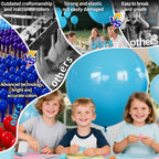 KAWKALSH Light Blue 36-Inch Giant Balloons - 9-Piece Jumbo Sky Aqua Party Decorations