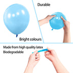KAWKALSH 200pcs Light Blue Balloons 5 Inch – Mini Latex Party Decor Kit