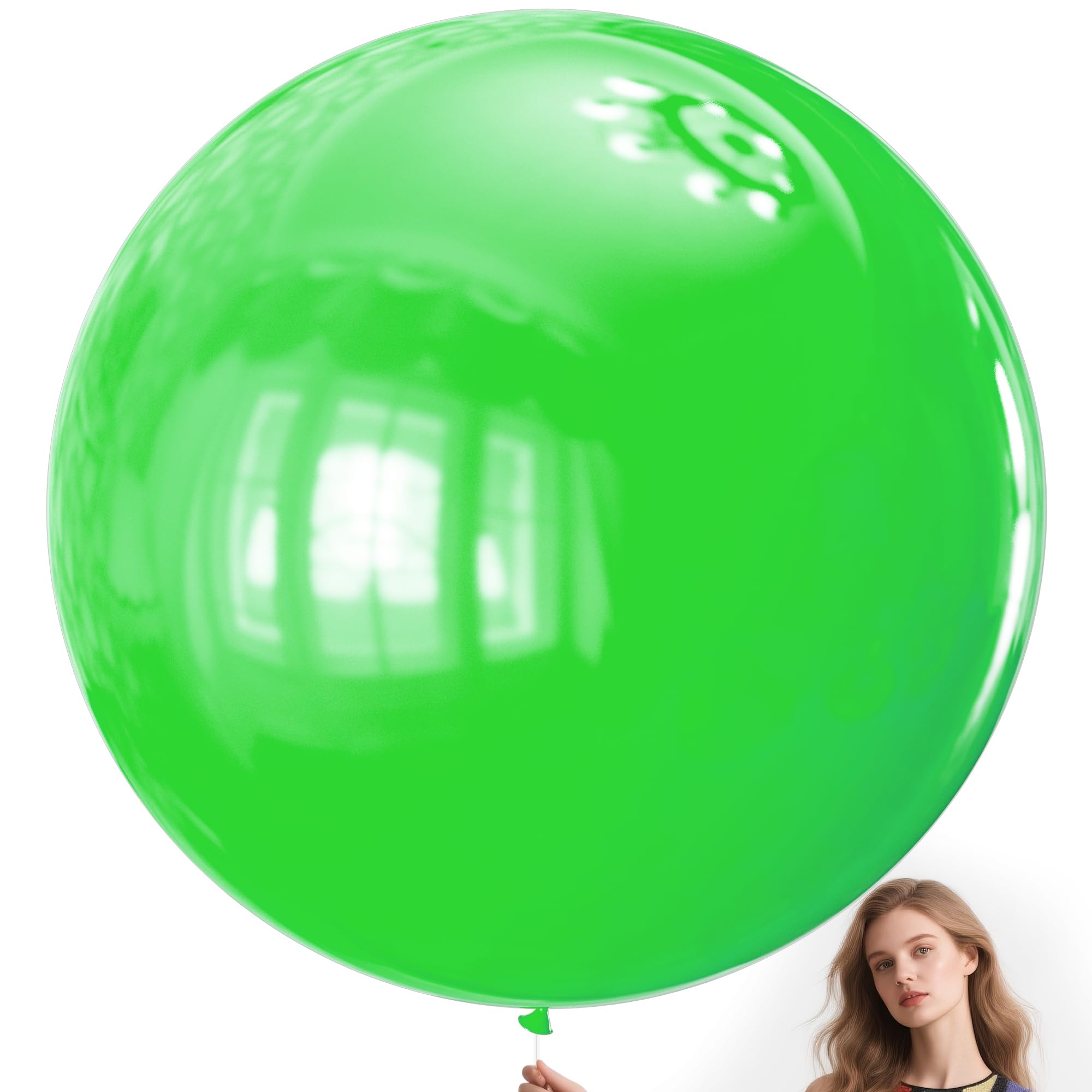 KAWKALSH Lime Green Balloons 36in - Extra Large Matte Mint Latex for Celebrations