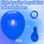 KAWKALSH 200pcs Dark Blue Balloons 5 Inch - Mini Latex Balloons for Birthday, Baby Shower & Party Decoration